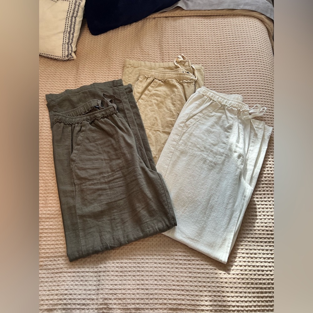 Wide Leg Linen Pant